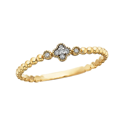 10K Yellow Gold Diamond Stackable Band