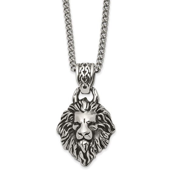 Stainless Steel Lion's Head Necklace