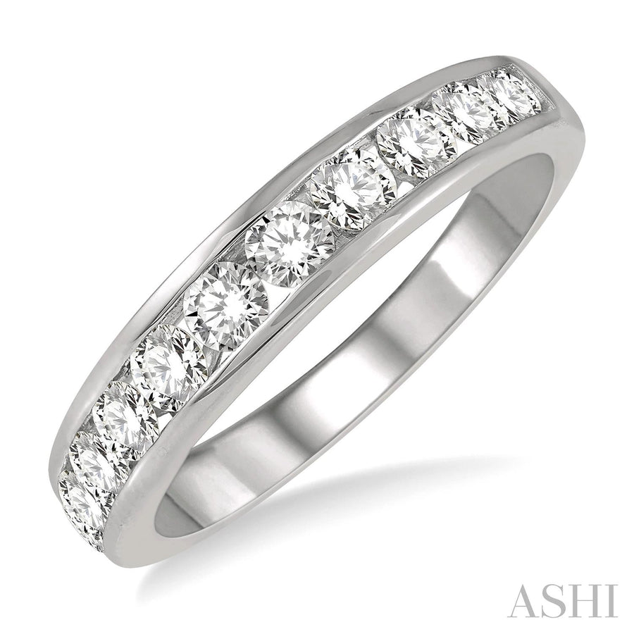 14K White Gold 0.75ct Channel Set Band