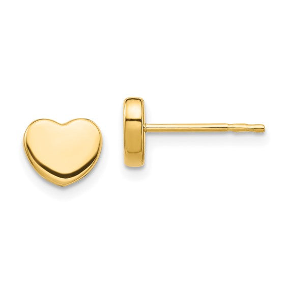 10K Gold Heart Earrings
