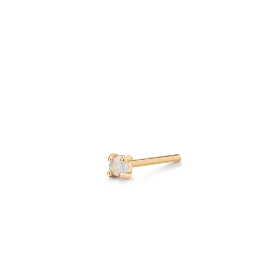 Petite 14k Yellow Gold Opal Stud Earrings
