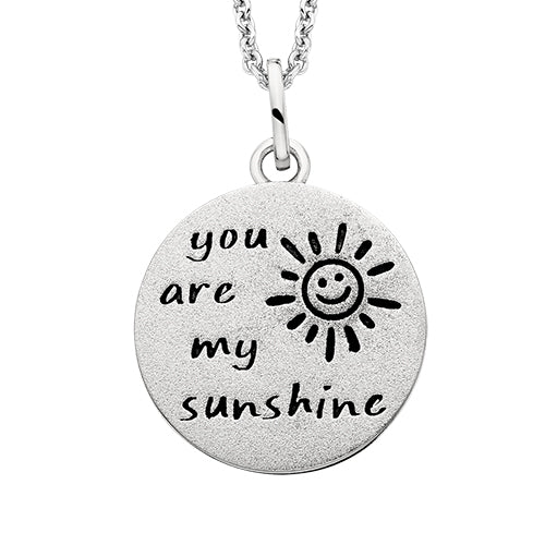 Sterling Silver Family Jewelry Necklace - You Are My Sunshine