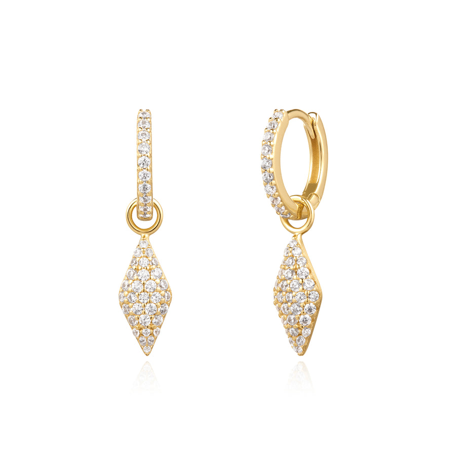 Gold Pave' Sparkle Huggies