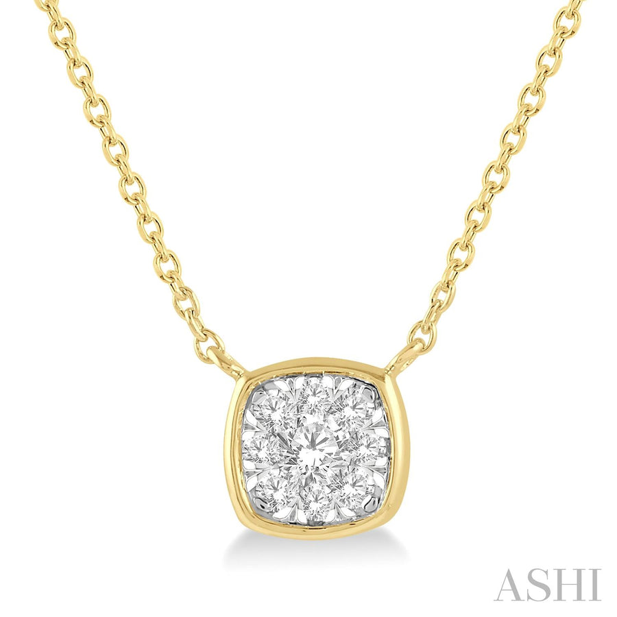 14K Yellow and White Gold Diamond Necklace