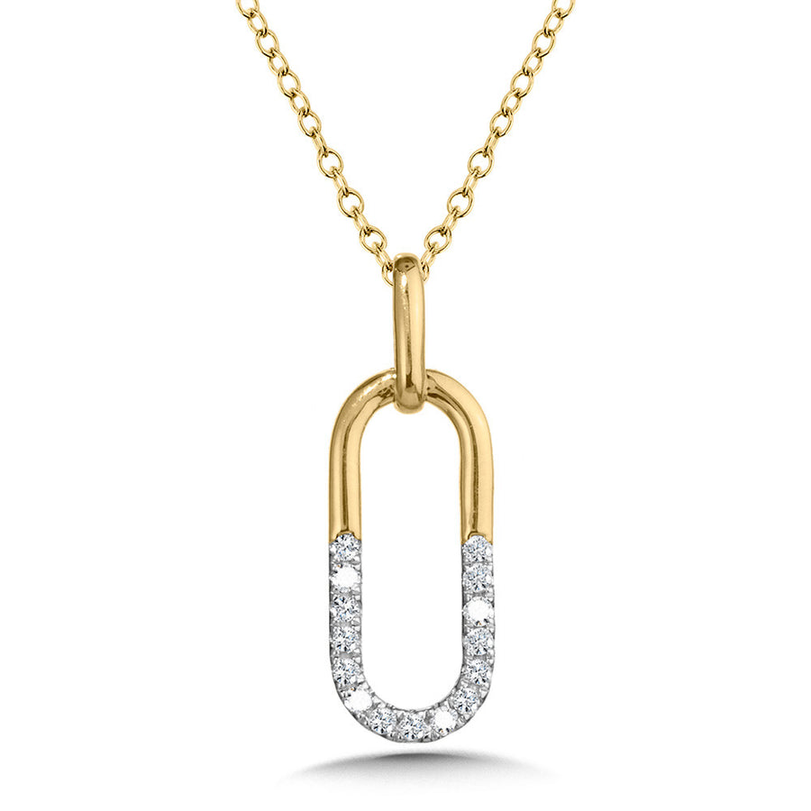 10K Yellow Gold 0.13ct Diamond Necklace