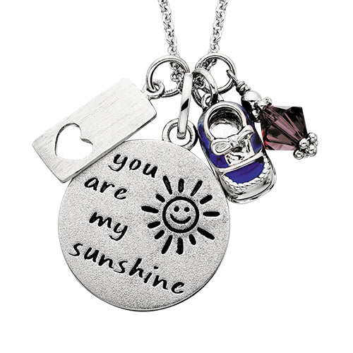 Sterling Silver Family Jewelry Necklace - You Are My Sunshine