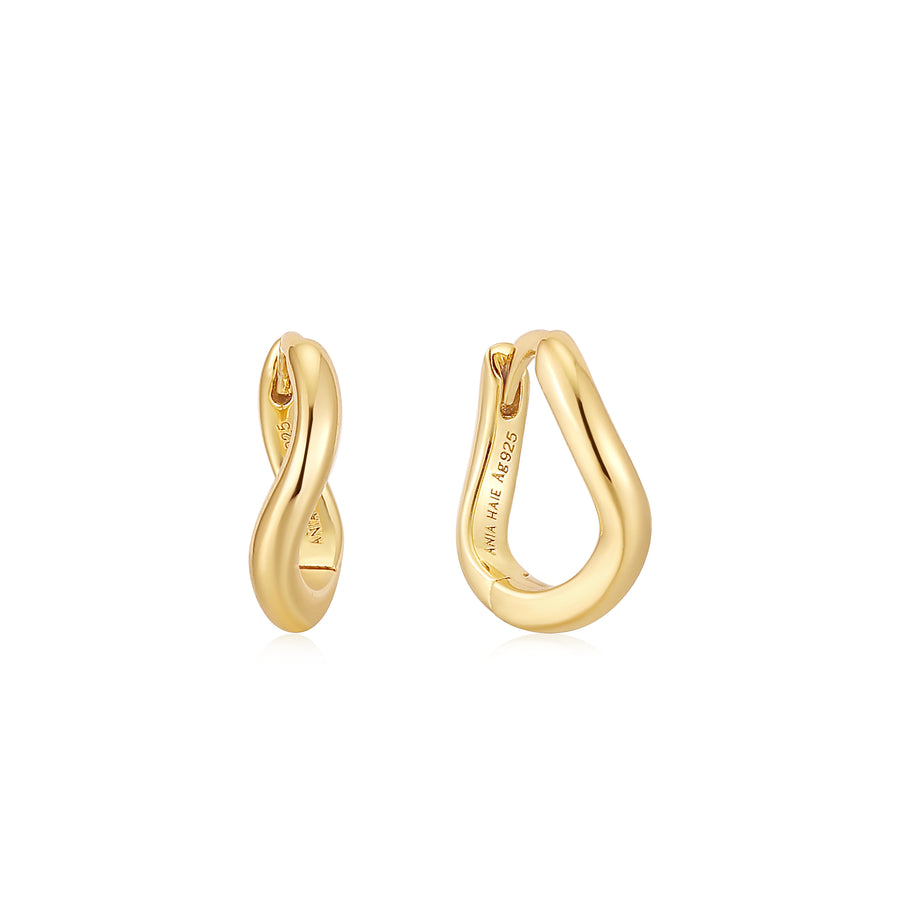 Twist Huggie Hoop Earrings