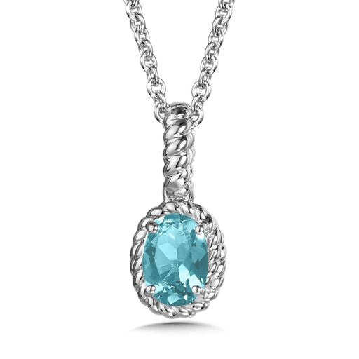 Sterling Silver Aquamarine Necklace