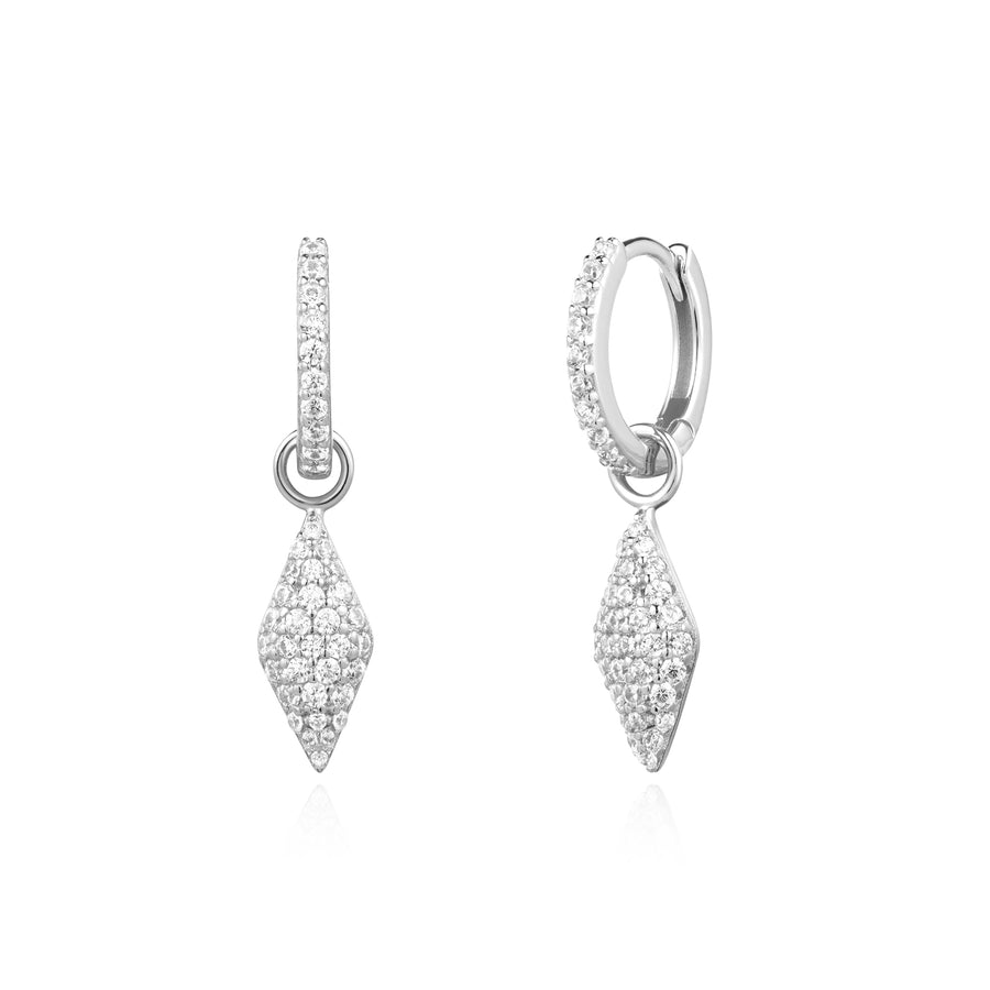 Silver Pave' Sparkle Huggies