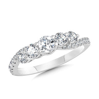 14K White Gold 1.00ctw Diamond Ring