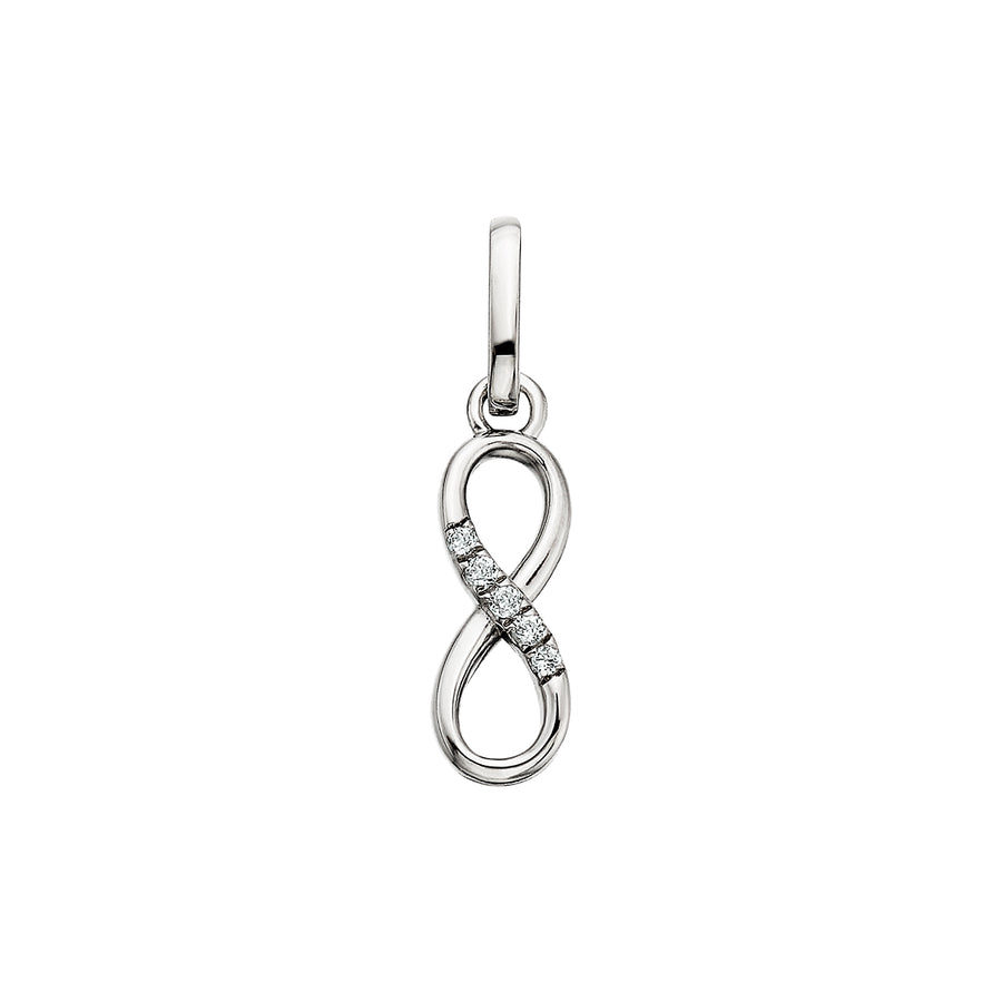 Sterling Silver Mommy Chic White Topaz Infinity Charm