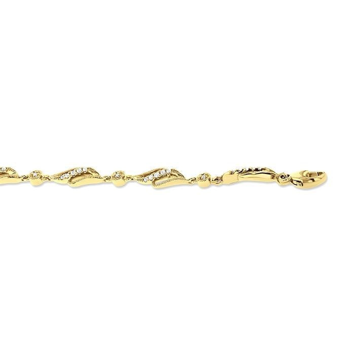 10K Yellow Gold 0.25ct. Diamond Art Deco Bracelet