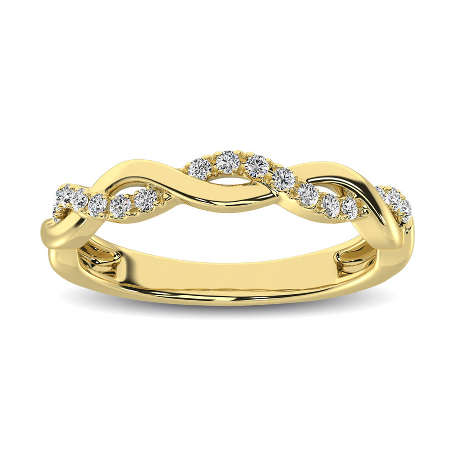 14K Yellow Gold Diamond Band