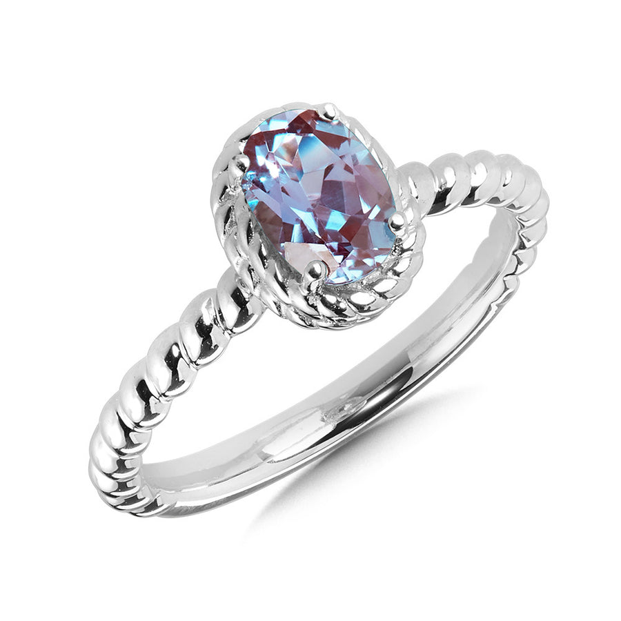 Sterling Silver Created Alexandrite Ring