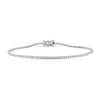 14K White Gold 1.0ct Lab Grown Diamond Bracelet