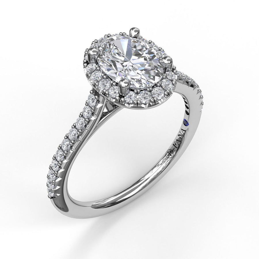 14K White Gold 0.32ct. Diamond Semi-Mount Engagement Ring
