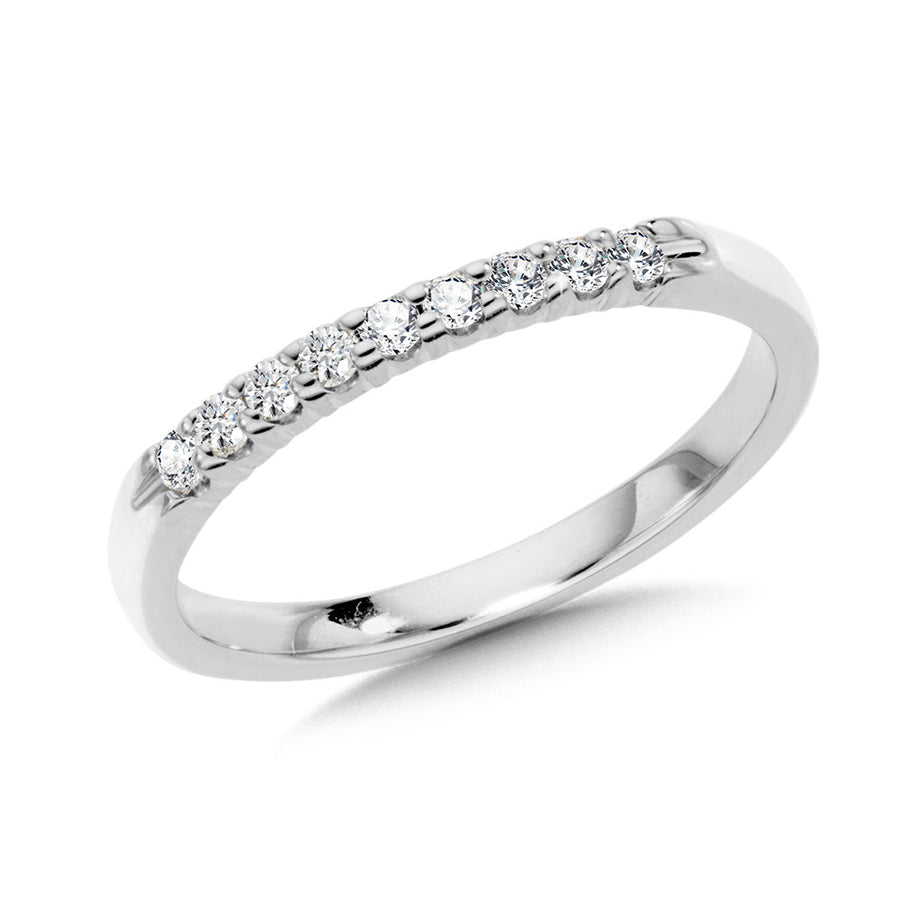 14K White Gold 0.15ct Diamond Band