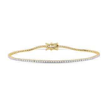 14K Yellow Gold 1.00ct Lab Grown Diamond Bracelet