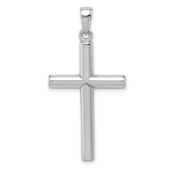 10K White Gold Cross Necklace