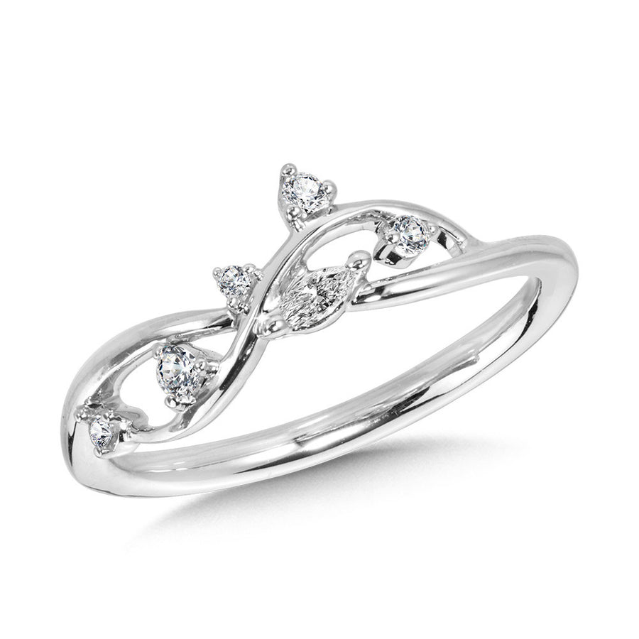 10K White Gold 0.10ct Diamond Ring