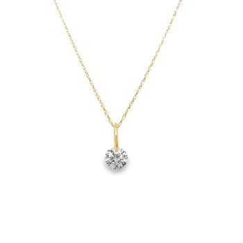 14K Yellow Gold 0.60ctw Lab Grown Diamond Floating Necklace
