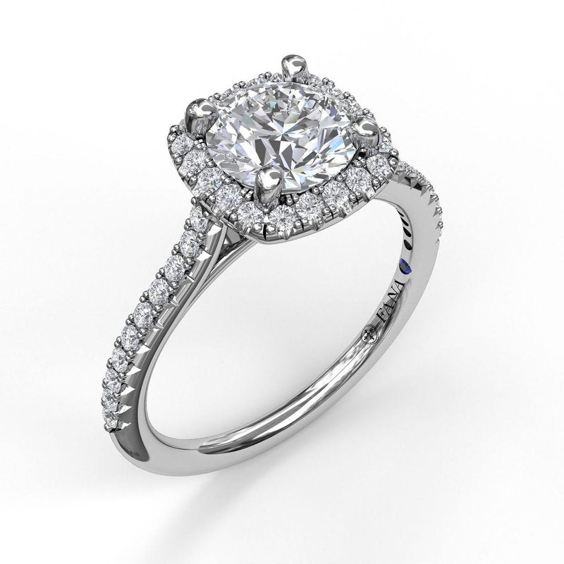 14K White Gold Semi-Mount 0.34ct Diamond Engagement Ring