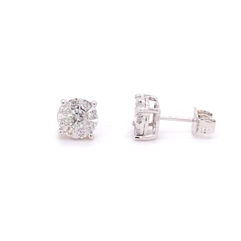 10K White Gold 0.50ct. Multi Stone Diamond Earring