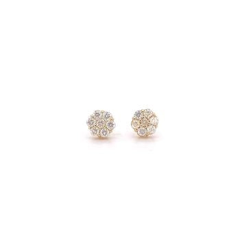 14K Yellow Gold 0.50ct.Multi Diamond Earrings