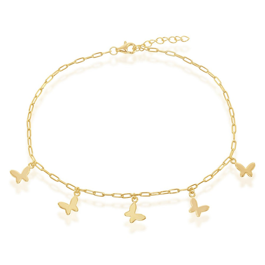 Sterling Silver Gold Plated Anklet