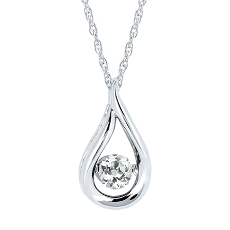 Sterling Silver Shimmering White Sapphire Necklace