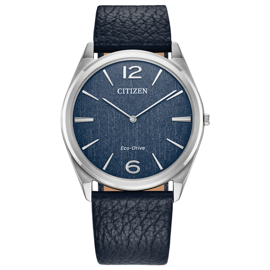 Citizen Eco-Drive Blue Leather Strap Watch