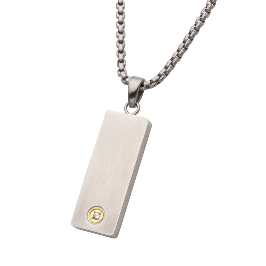 Stainless Steel 1.6mm Clear Lab-Grown Diamond Dog 22