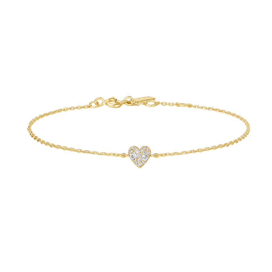 Gold Sweetheart Pave Bracelet
