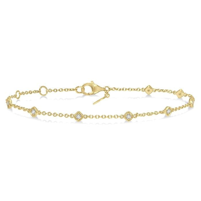10K Yellow Gold Diamond Bracelet
