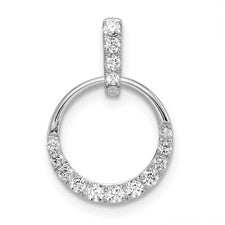 14K White Gold Lab Grown Diamond Circle Necklace