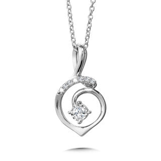 Sterling Silver 0.08ct. Diamond Necklace