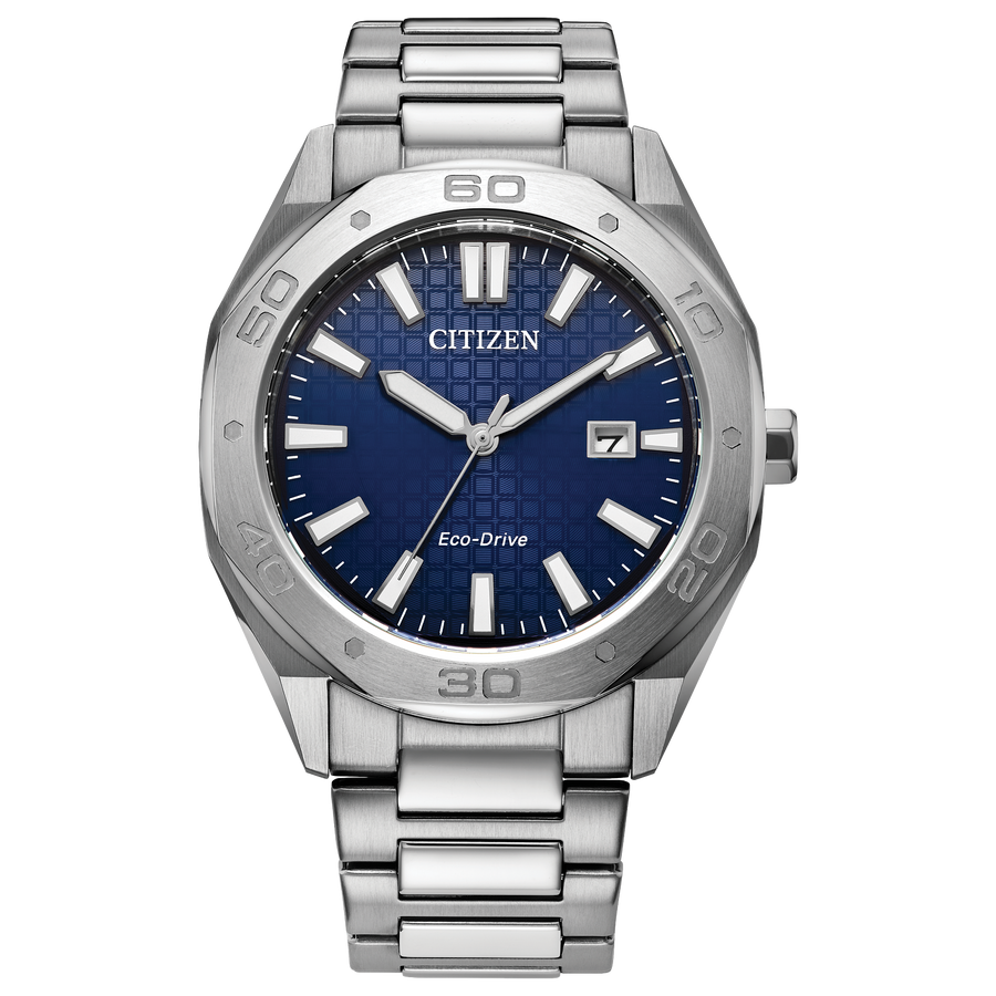 Citizen Eco-Drive WR100 Stainless Steel Blue Brace