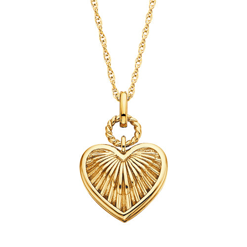 Sterling Silver Gold Plate Barbie Heart Pendant