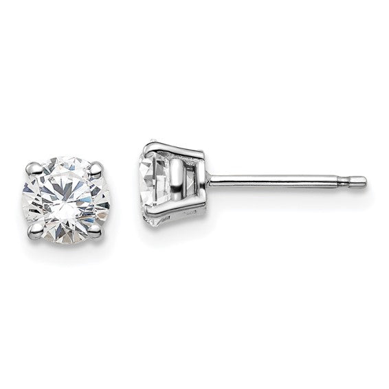 14K White Gold 1.00ct Lab Grown Diamond Stud Earrings