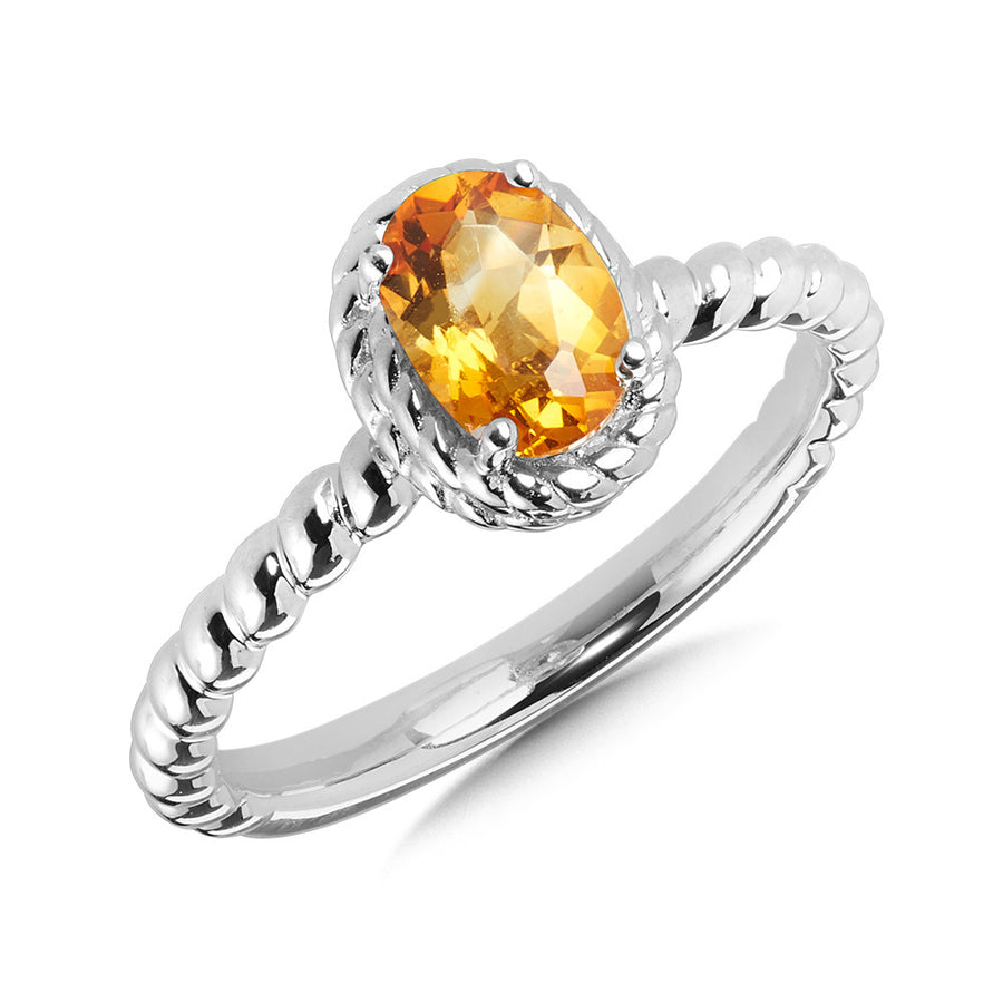 Sterling Silver Citrine Ring