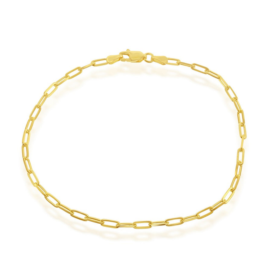 Sterling Silver Gold Plated  Anklet