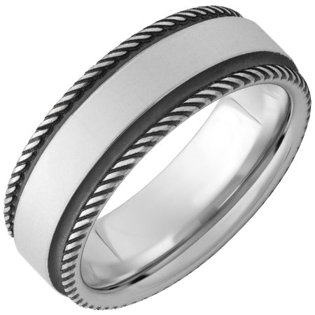 Serinium 6mm Ring with Rope Design