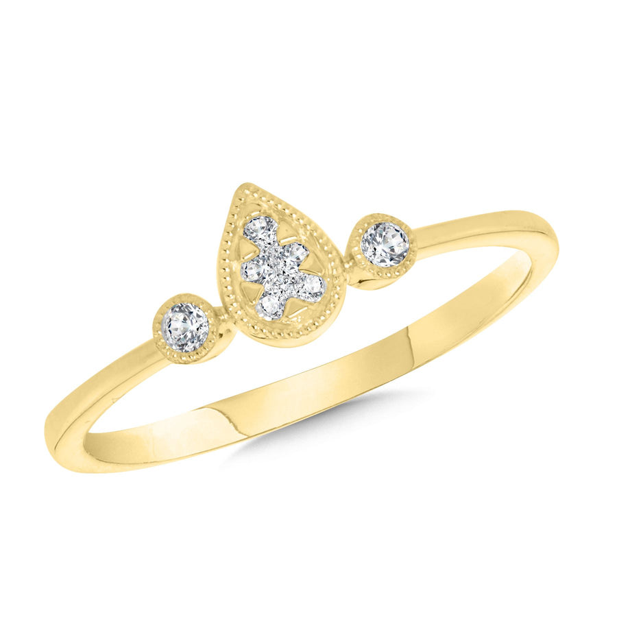 10K Yellow Gold 0.10ctw Diamond Ring