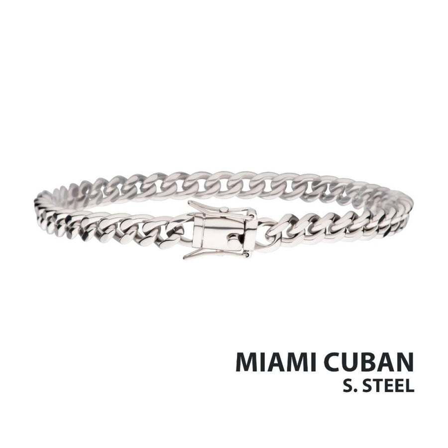 6mm Steel Miami Cuban Chain Bracelet 8