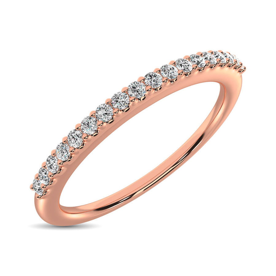 10K Rose Gold Diamond Band