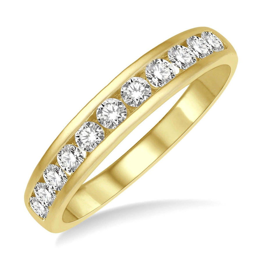 14K Yellow Gold 0.50ct Channel Set Diamond Anniversary Band
