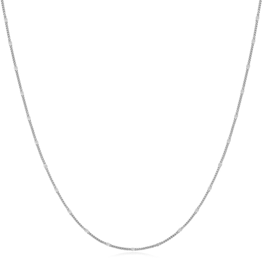 Silver Spheres Chain Necklace