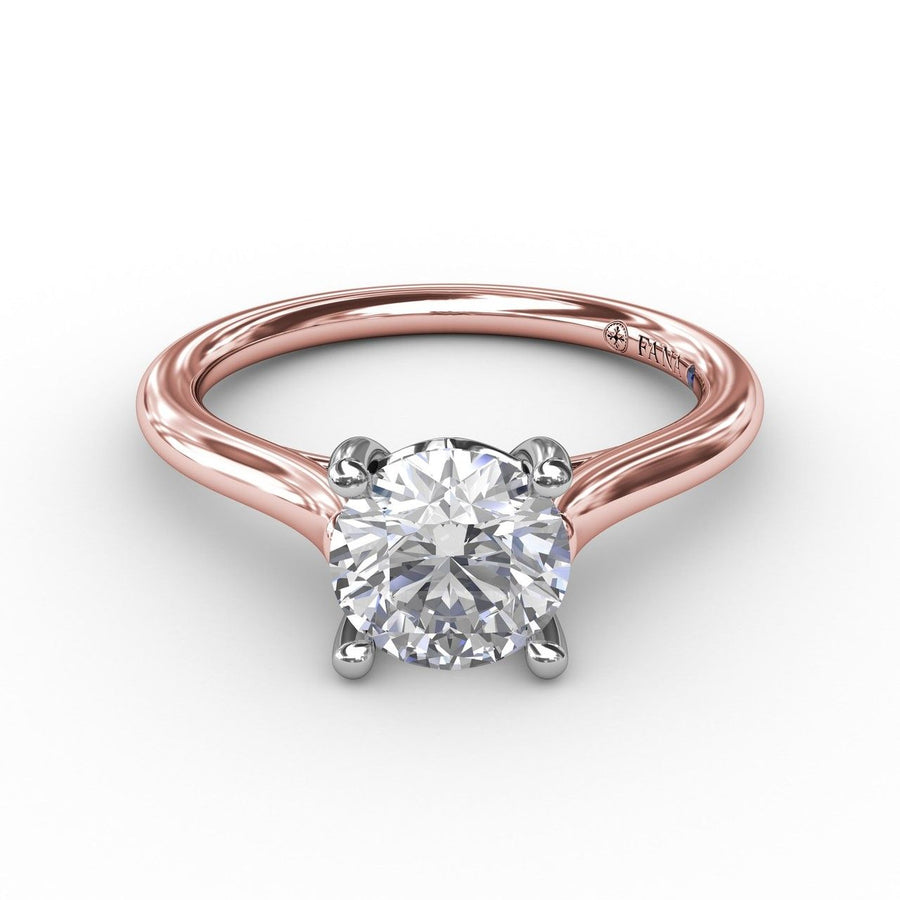 14K Rose Gold Semi-Mount Engagement Ring