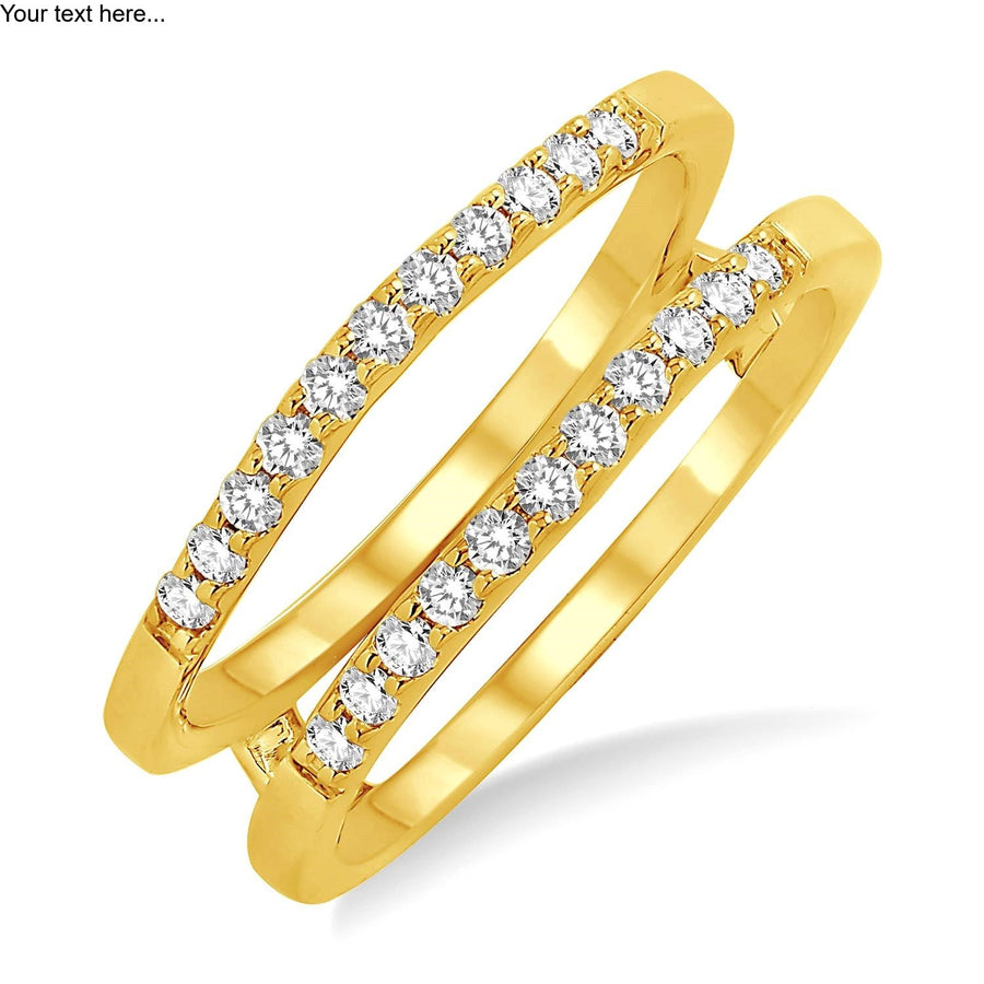 14K Yellow Gold Diamond Ring Guard