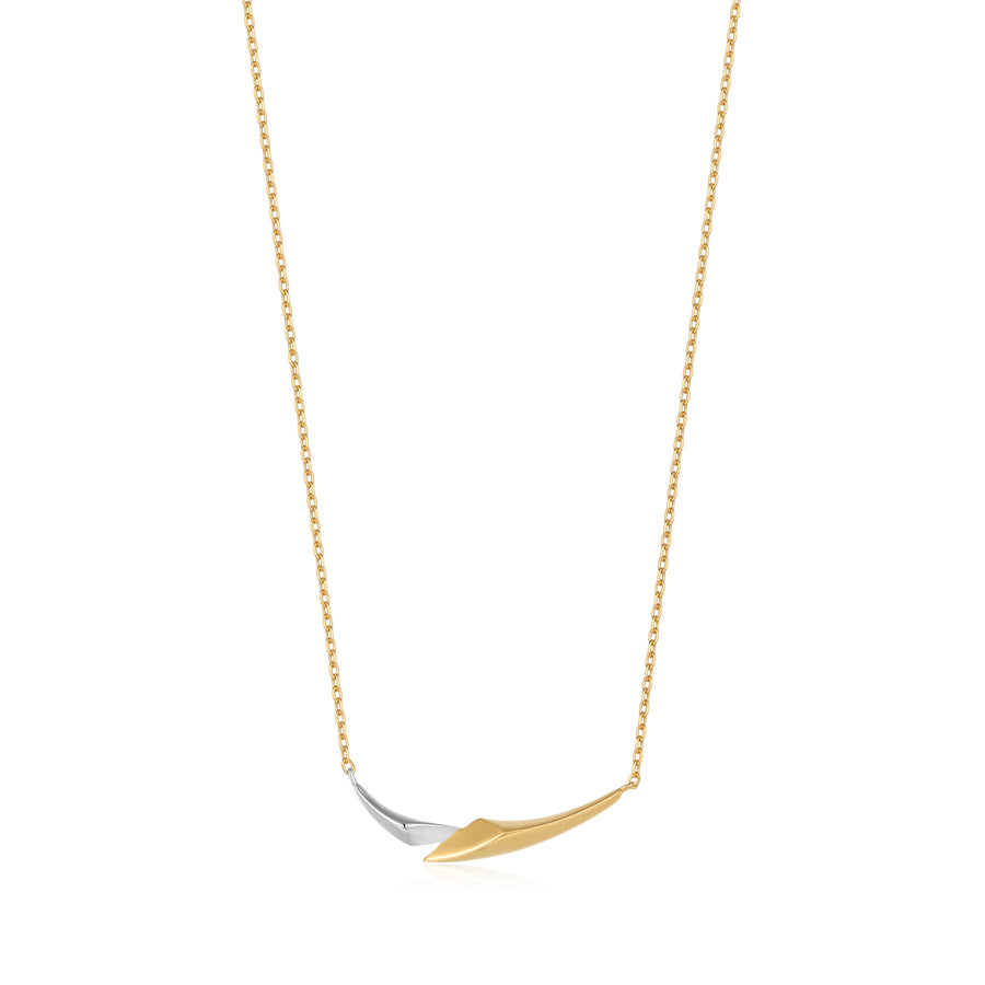 Sterling Silver with Two Tone Plating Arrow Necklace